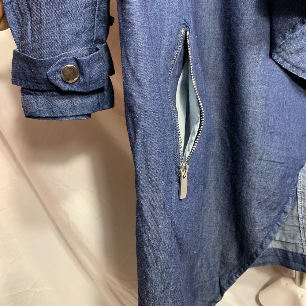 1 Sunset Lane Lightweight Denim Oversized Open Jacket - Picture 9 of 14